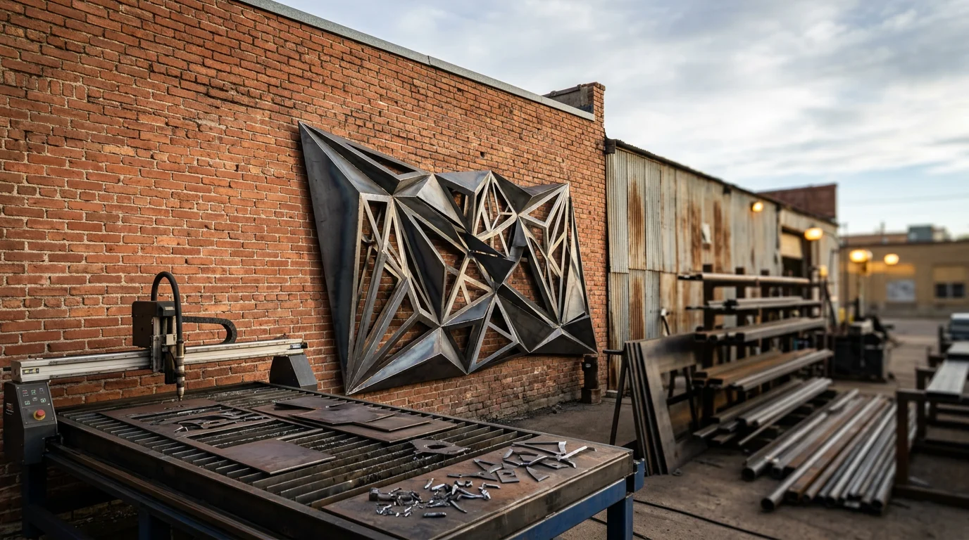 CNC plasma cutting machine and custom metal art pieces