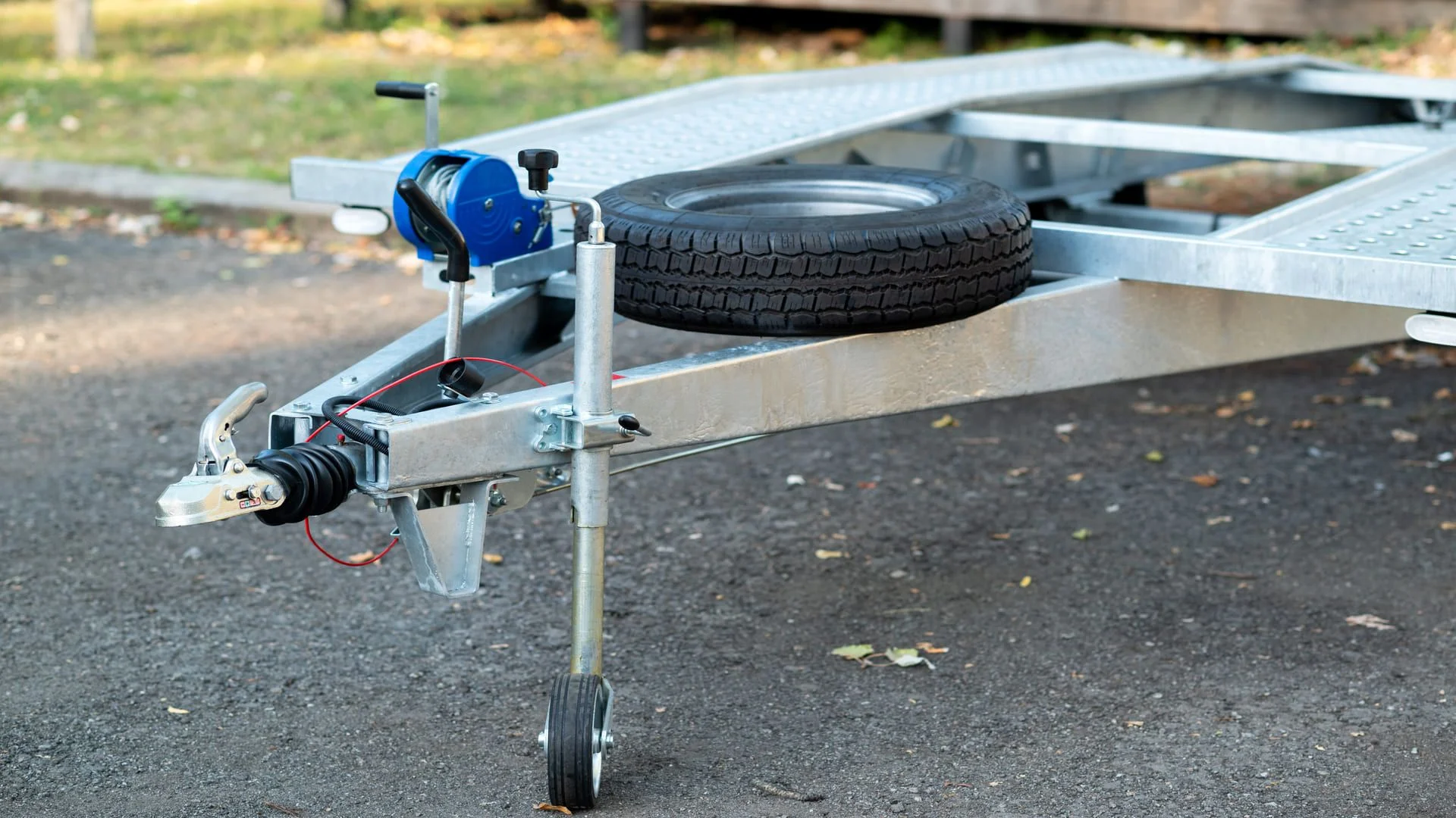 Trailer repair and custom bumper fabrication in progress