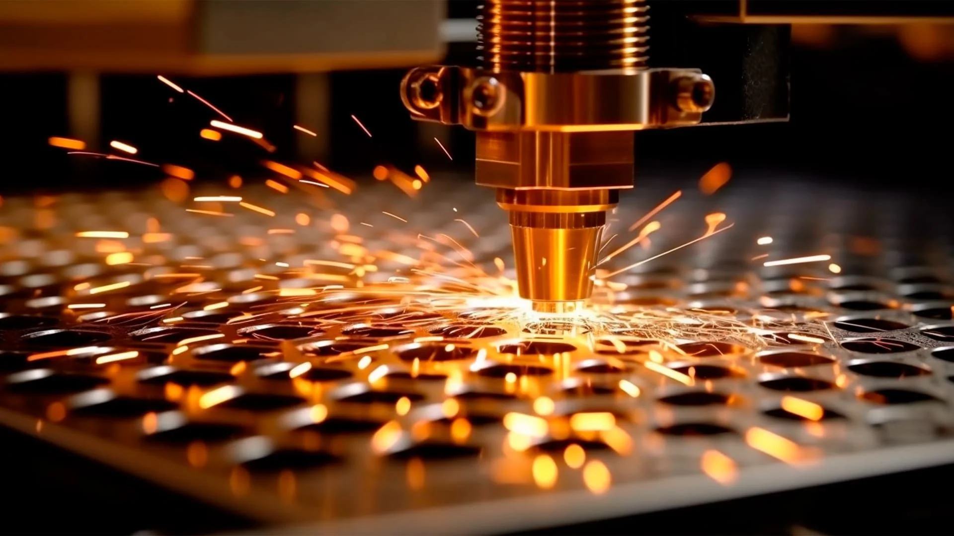 CNC plasma cutting table producing a precisely cut steel bracket at a metal fabrication shop serving Billings and Yellowstone County, Montana. Finished cut parts are stacked and ready for welding or field installation.